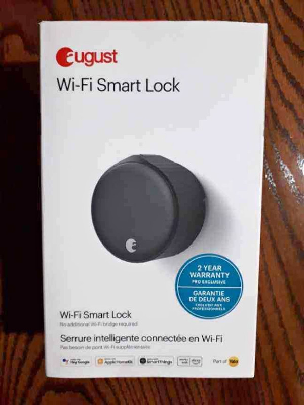 August Wifi Smart Lock, Matte Black in Security Systems in Hamilton