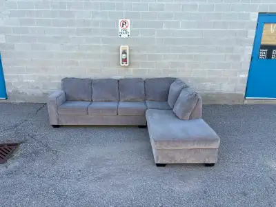 Light Grey Large Sectional Sofa with Chaise - Free Delivery, View more