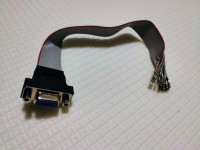 VGA connector header cable flexible pins