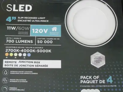 New 4" Slim Recessed Led Lights, View more