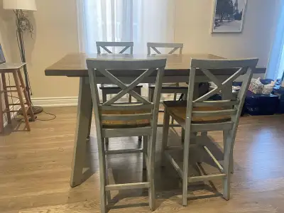 Dining table with 4 chairs, View more
