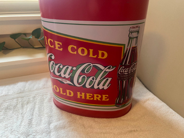 Coke Collectible Embossed Garbage Can in Arts & Collectibles in Vernon - Image 2