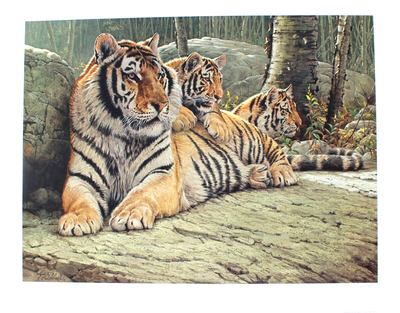 Guy Coheleach Hand Signed Numbered Limited Siberian Summer Tiger, View more