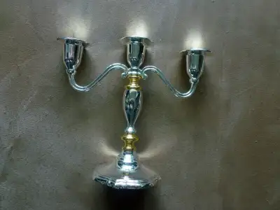 New Silver Plated Candle Holder, View more