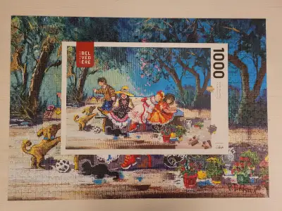 Casse-tête 1000 mcx. Belvédère - Pauline Paquin - Sur le banc, View more