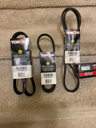 have 3 belts for auto power torque 530k6 fits 2L or 3.5Ldodge or ford 1.9L 1-15410 and 1 -15600 can'...