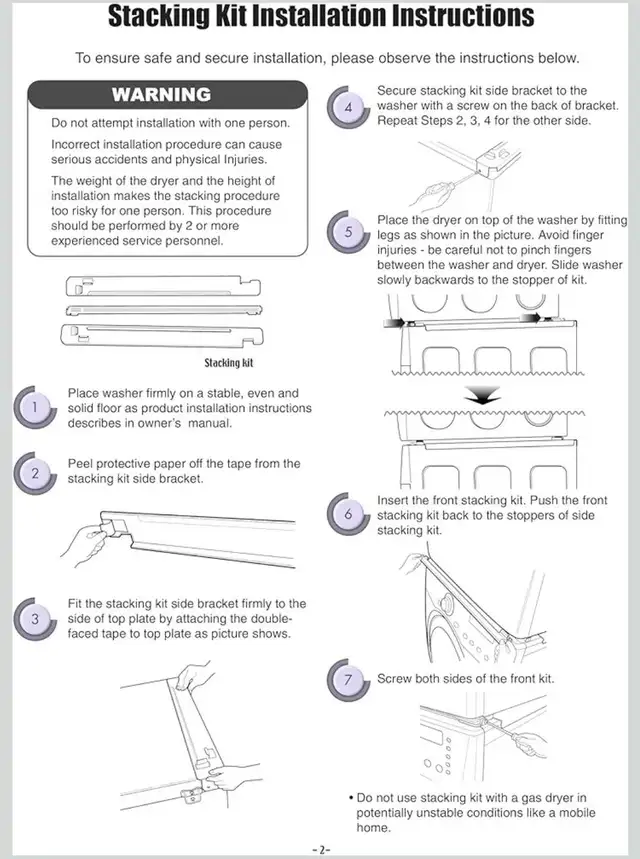 Laundry Stacking Kit in Washers & Dryers in Oshawa / Durham Region - Image 4