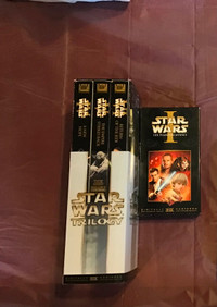 Star Wars trilogy IV,V,VI & I on VHS
