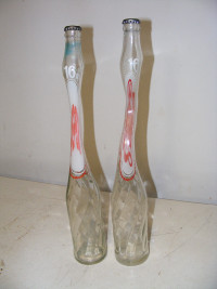 2 Vintage Stretched Elongated Pepsi-Cola Bottles - Bottle Art