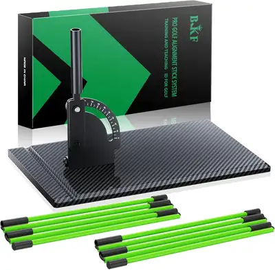 BKF Golf Alignment Sticks & Angle Holder Set with Bag, Swing Tra, View more