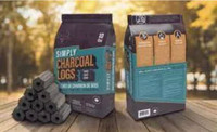 Charcoal briquette logs