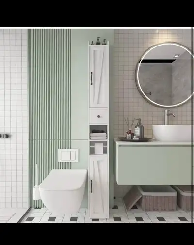 Bathroom Cabinet with Adjustable Shelf, Storage Cabinet for Smal, View more