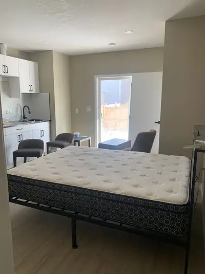 $1200 per month, Newly built furnished studio, with private entry, attached bathroom, access to newl...