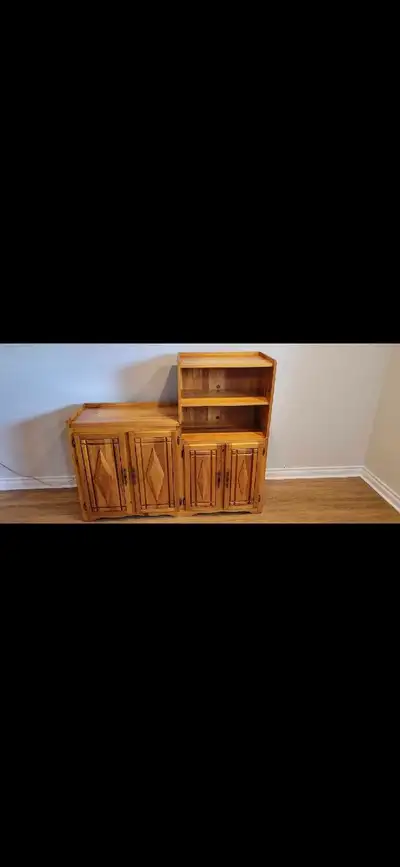 Meuble en pin / varnished pin cabinet, View more