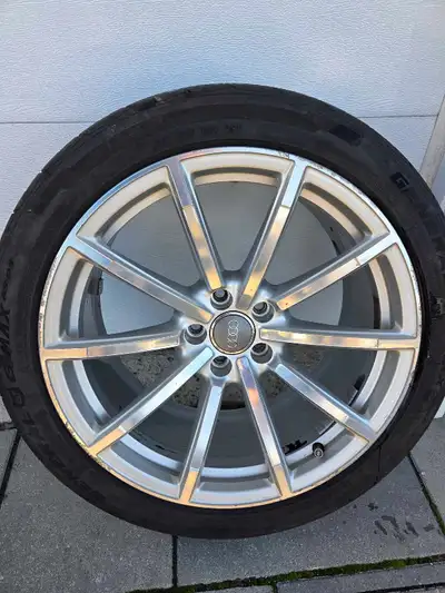 I am selling a set of used Audi RS5 Forged OEM wheels with all season performance tires. Part number...