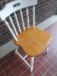 White wooden kitchen chair