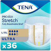 TENA Stretch Ultra Brief, Large/XL Case Of 72