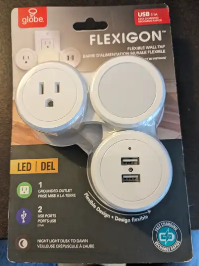 Globe Electric Flexigon Flexible Wall Tap Night Light, View more