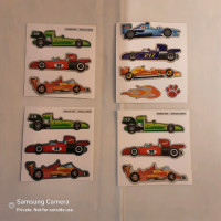 Sandy Lion Sticker Machine Race Car Stickers, 4 sheets lot