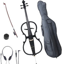 Electric Cello Full Size Black 4/4 Brand New