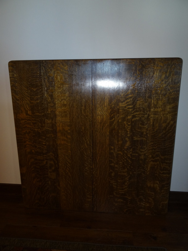 Antique Oak Dinning Room Table And Matching Mirrored Sideboard Dining