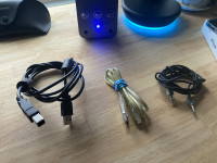 3 cables lot: 1.8m stereo AUX, Usb- printer, USB to mini USB