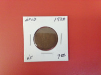1920 Newfoundland Copper 1 Cent Coin