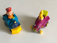 2 Vintage Peanuts Toy Cars - Charlie Brown and Woodstock