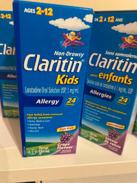 Claritin Kids Non-Drowsy Allergy Syrup --Grape 120 mL
