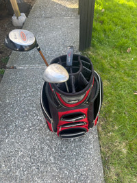 Golf clubs and bag