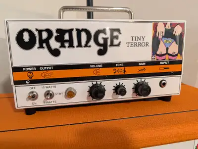 Orange Tiny Terror amp head, View more
