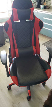 Red leather race car computer chair