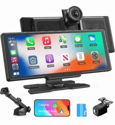 Avylet Wireless Portable Carplay Screen for Car, 4K Dash Cam, 10, View more