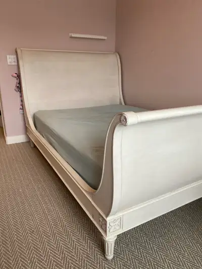 Restoration Hardware Sleigh Bed Beautiful sleigh bed for sale. Excellent condition. $1200 Can use wi...