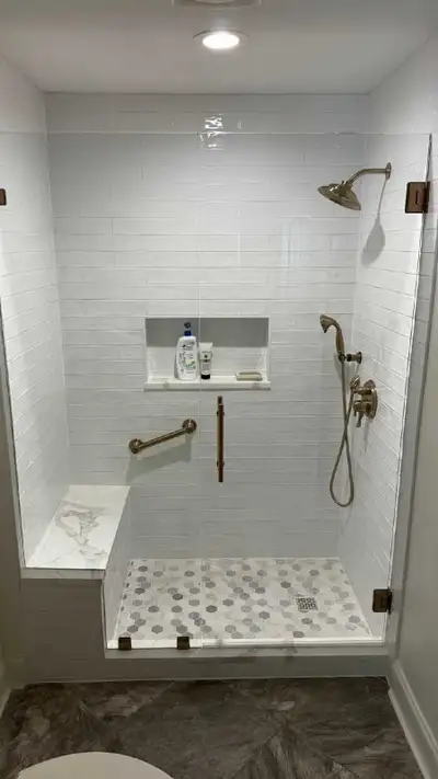 Shower Tile install, View more