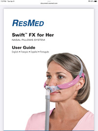 Sealed ResMed Swift FX For Her Nasal Pillow CPAP Mask