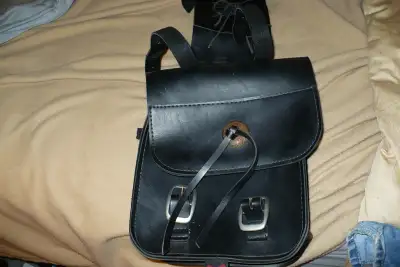 travelcade saddlebags 11 x 10 x 4'', 38'' when bags are stretched out. minor damage to the lower par...