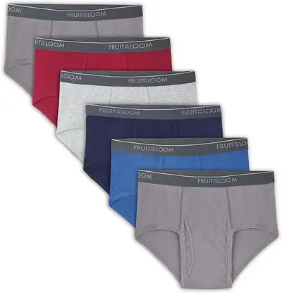 Fruit of the Loom Men's 6 Pack Mid-Rise Briefs Underwear, View more