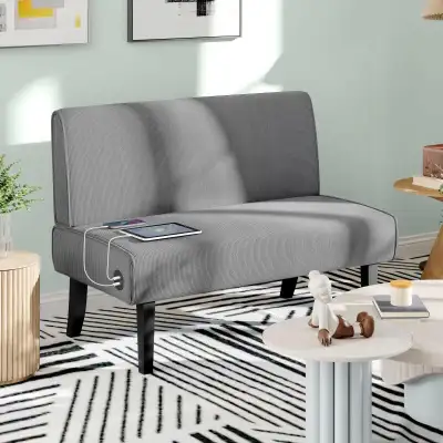 This stylish corduroy loveseat is the perfect blend of comfort and functionality! Featuring built-in...