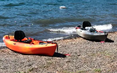We’re selling our Wilderness Ride 115 Kayaks and folding utilty trailer that we use to haul the kaya...