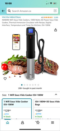 INKBIRD WiFi Sous Vide Cookers, 1000 Watts 3D Power Sous Vide Co