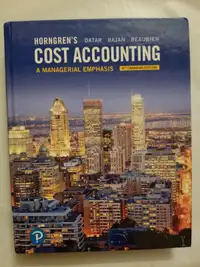 Horngren's Cost Accounting  a managerial emphasis OBO