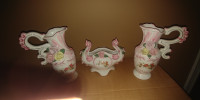 3 Piece Rose Ceramic Vase Set 
