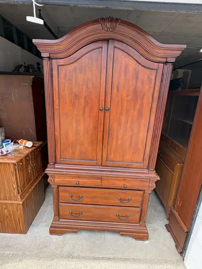 Free delivery used Wooden Armoire with Drawers, View more