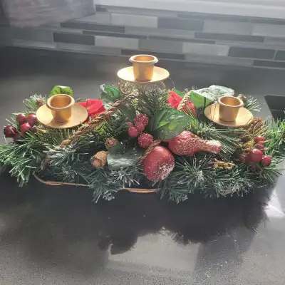 It just needs candles for a nice table center piece
