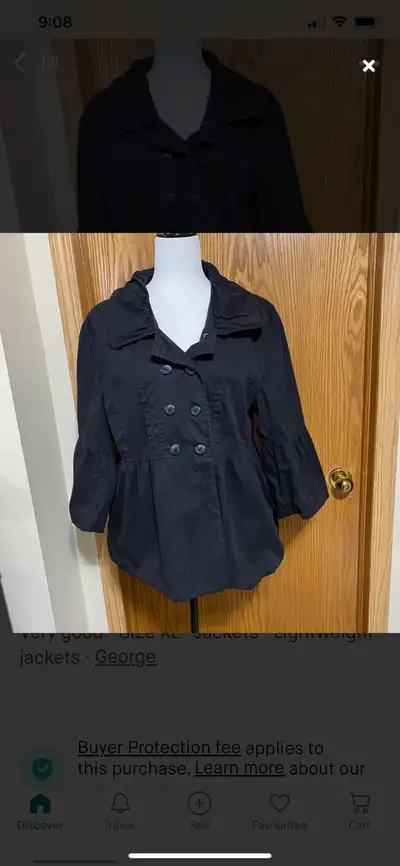 3/4 length ruffle sleeves black very cute jacket , View more