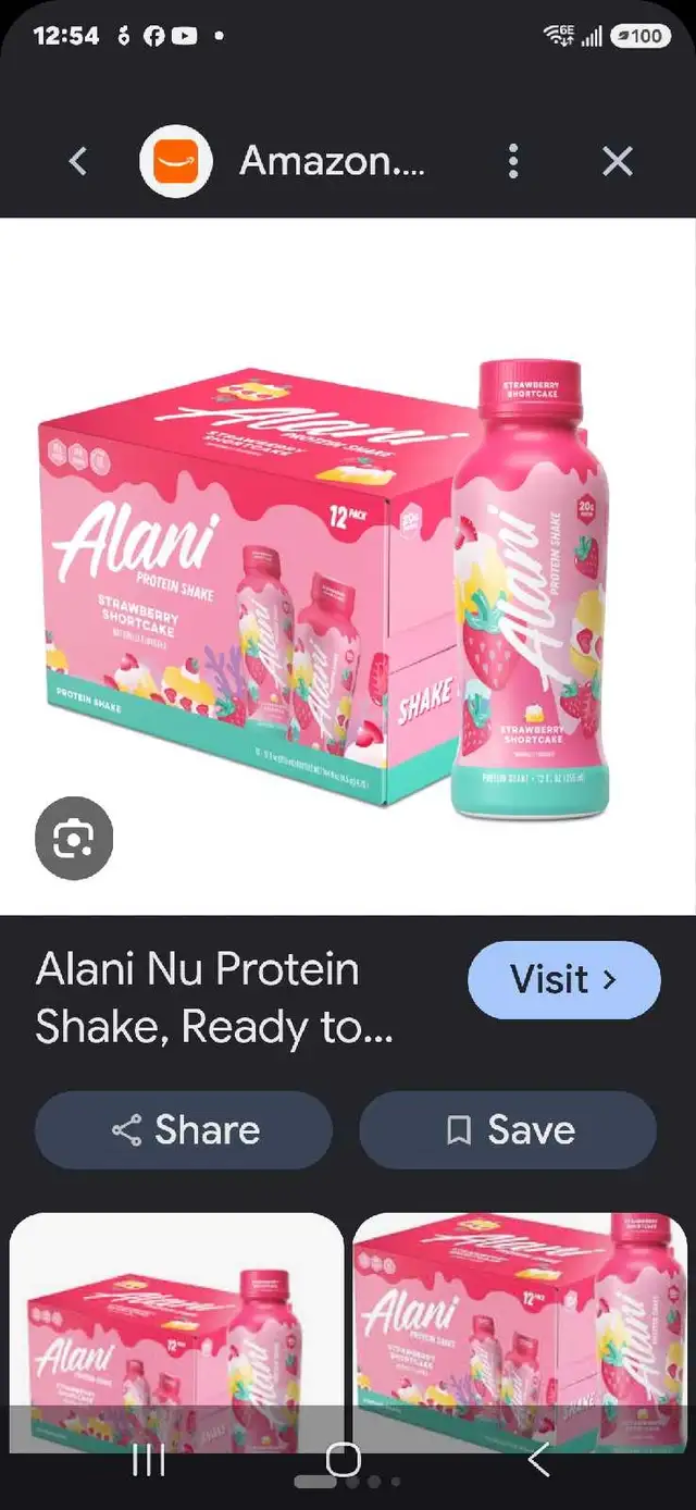 Alani Nu Protein Shake Strawberry Shortcake