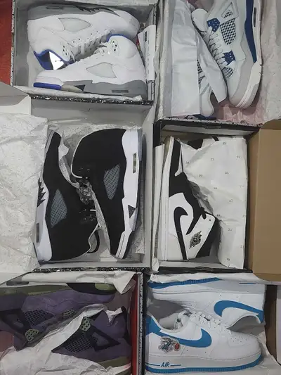 Jordans1, 4, 5 Air force 1 LOW DS Wholesale! UNDER RETAI 6 pairs, View more