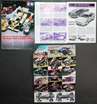 Mid-1980s Tamiya Plastic Model and RC Product Sheets