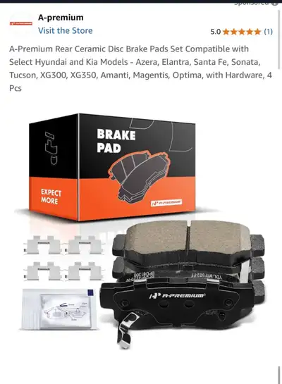 Rear Ceramic Brake Pads Hyundai Kia, View more